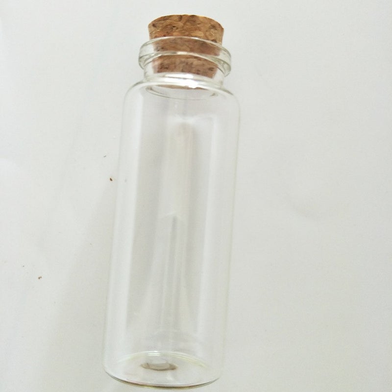 Luo House 10Pcs 30x80mm(1.18x3.14inches) 40ml Mini Small Clear Wishing Bottle Glass Vial with Cork Stoppers Small Glass Bottles for Wedding favors - Image 3